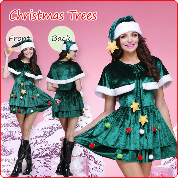 Christmas Clothing Green Christmas Tree Dress