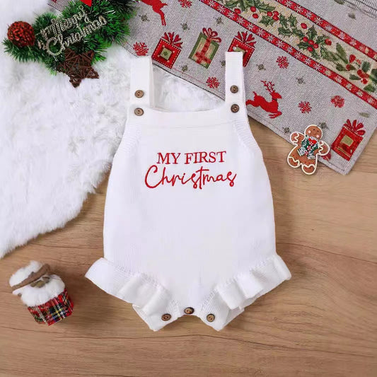 Children's Clothing Christmas Triangle Jumpsuit